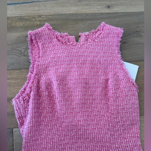 NWT Balmain Pink Sleeveless Tweed Dress - Picture 2 of 9